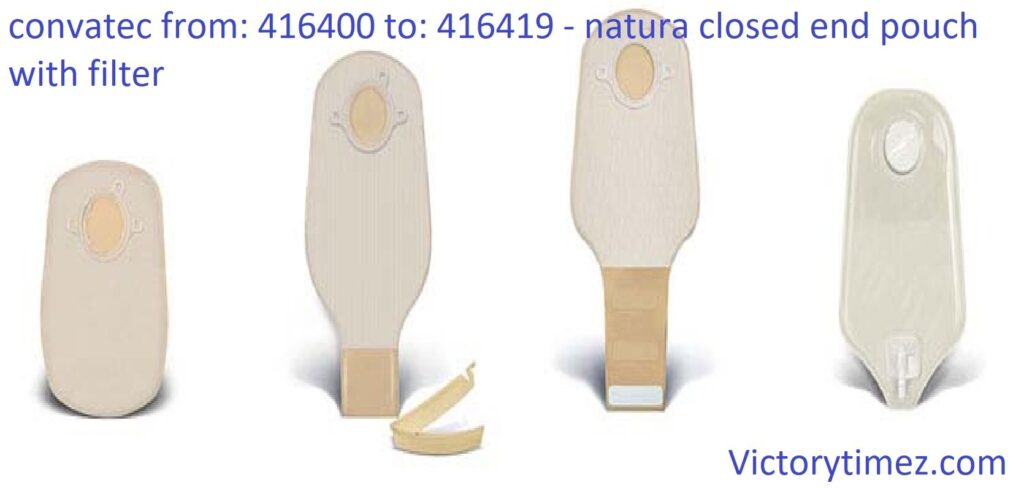 convatec from: 416400 to: 416419 - natura closed end pouch with filter